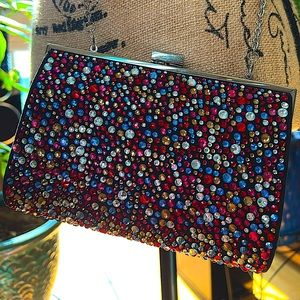 Colorful, Sparkly Rhinestone Formal Clutch/Crossbody
